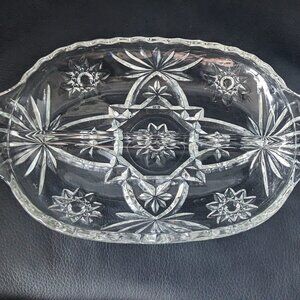 2 Vintage Crystal Serving Dishes